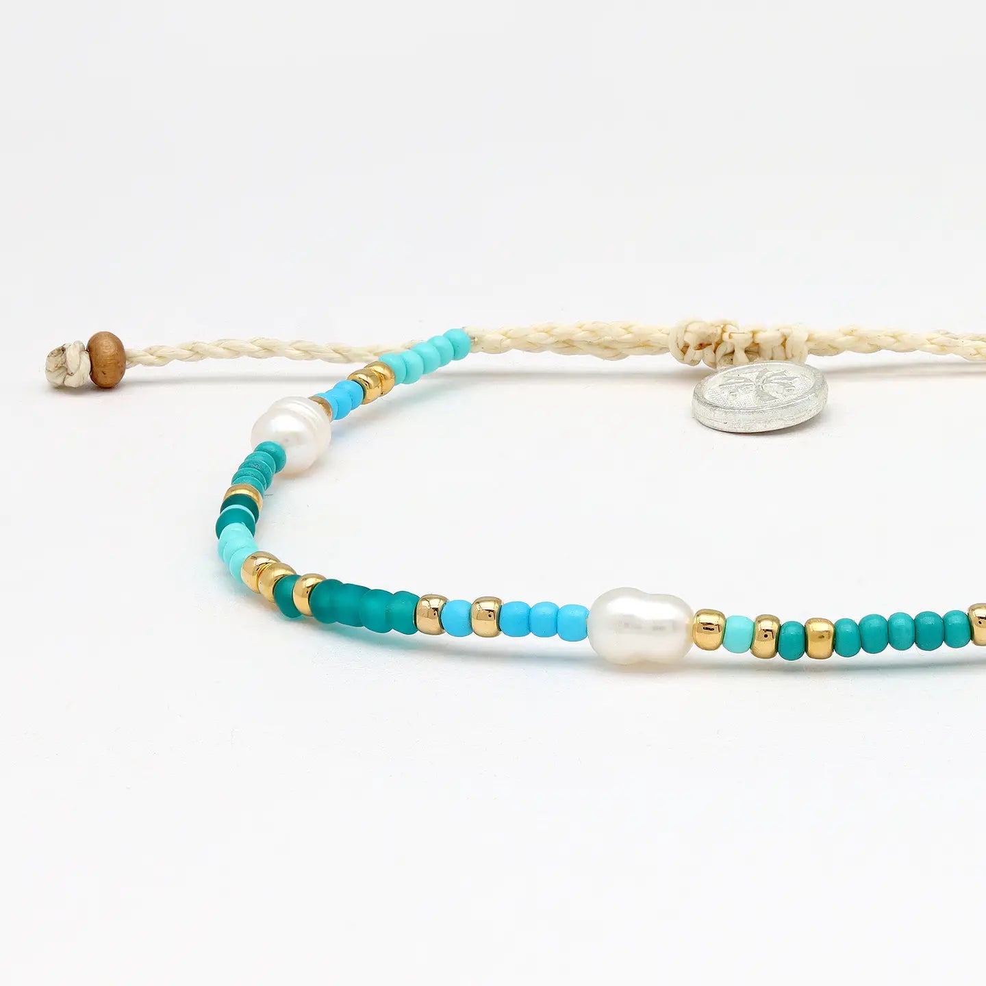 Pineapple Island Ombak Blue Beaded Surf Bracelet