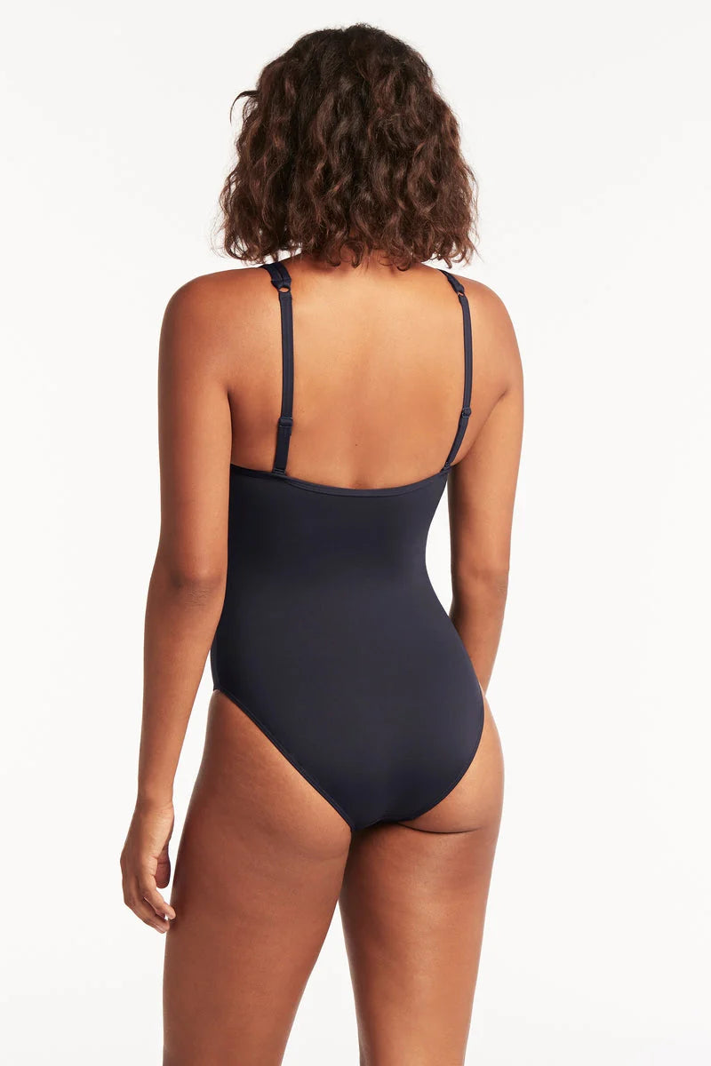 Sea Level Essentials Spliced One Piece - Night Sky