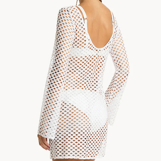 Sea Level Castaway Mesh Cover Up
