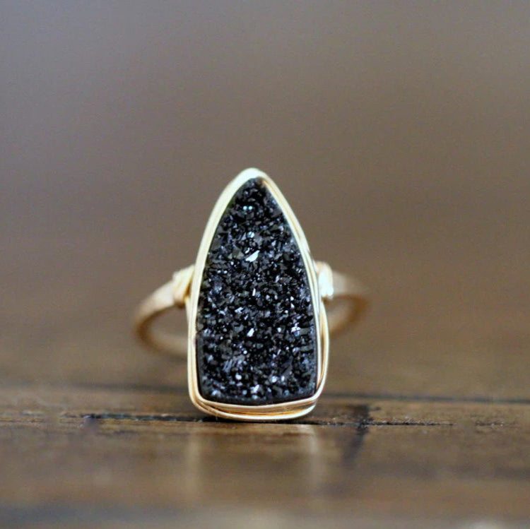 Saressa Designs Gold Insignia Ring - Eclipse