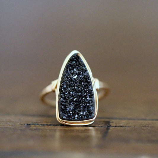 Saressa Designs Gold Insignia Ring - Eclipse