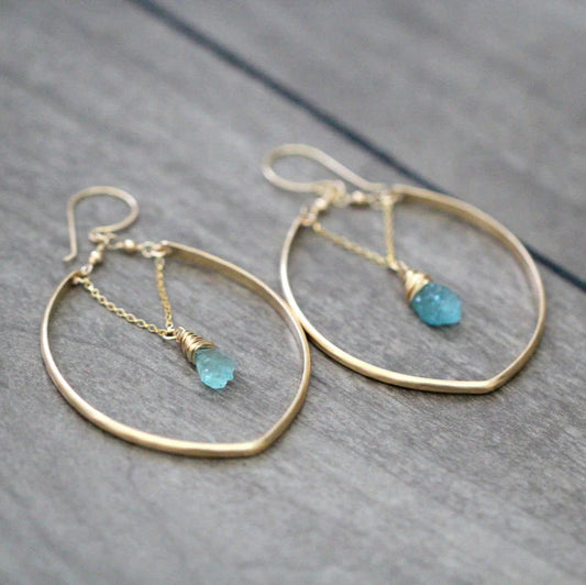 Saressa Designs Gold Iris Hoops