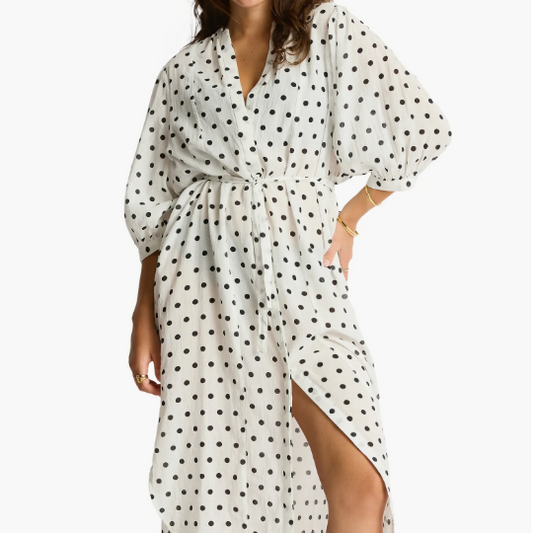 Sea Level Dottie Boho Long Shirt Dress