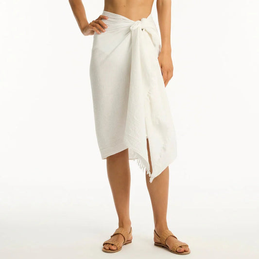 Sea Level Frayed Sarong