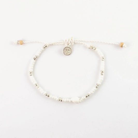 Koh Surf Ulua Beaded Anklet - White