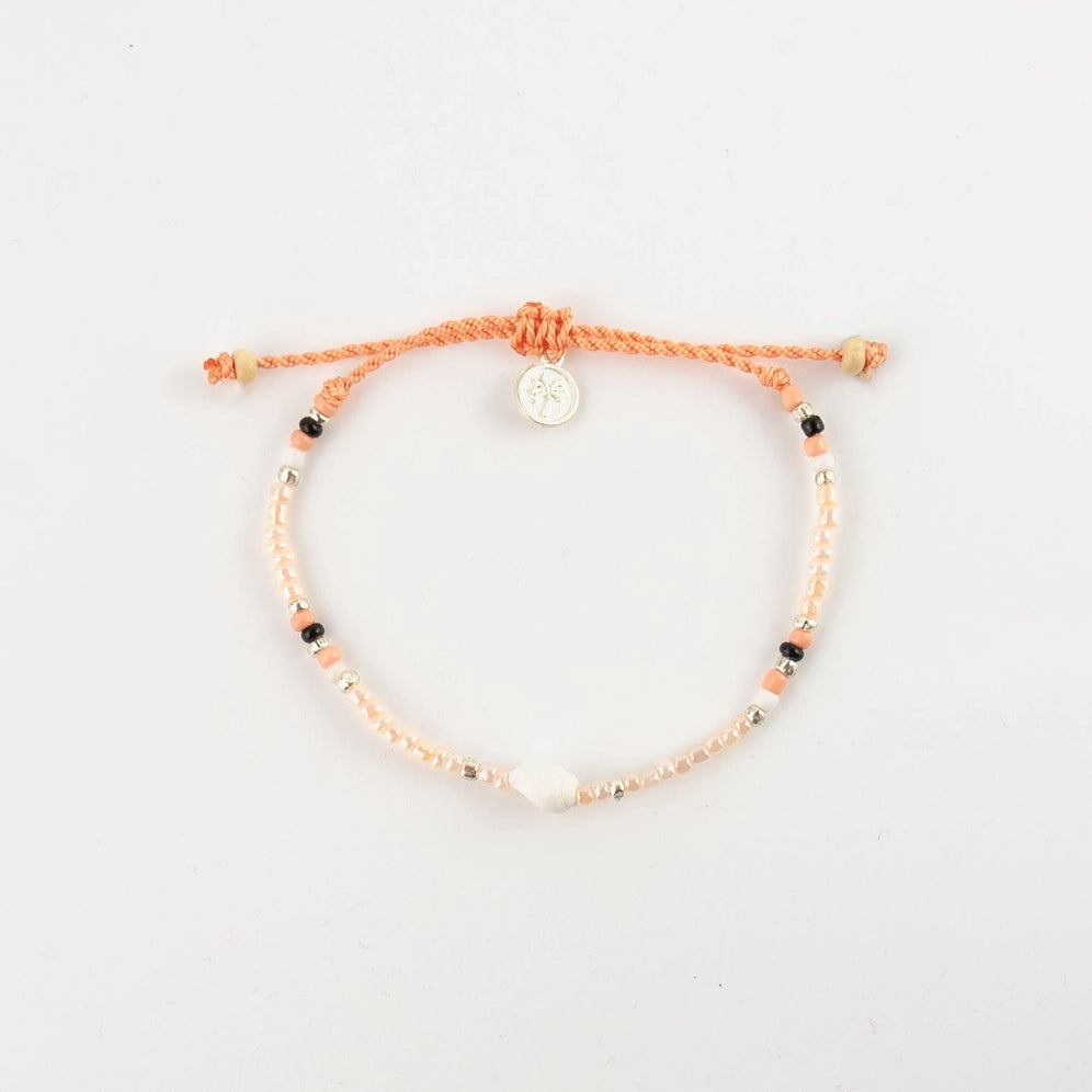 Koh Surf Ulua Beaded Anklet - Orange