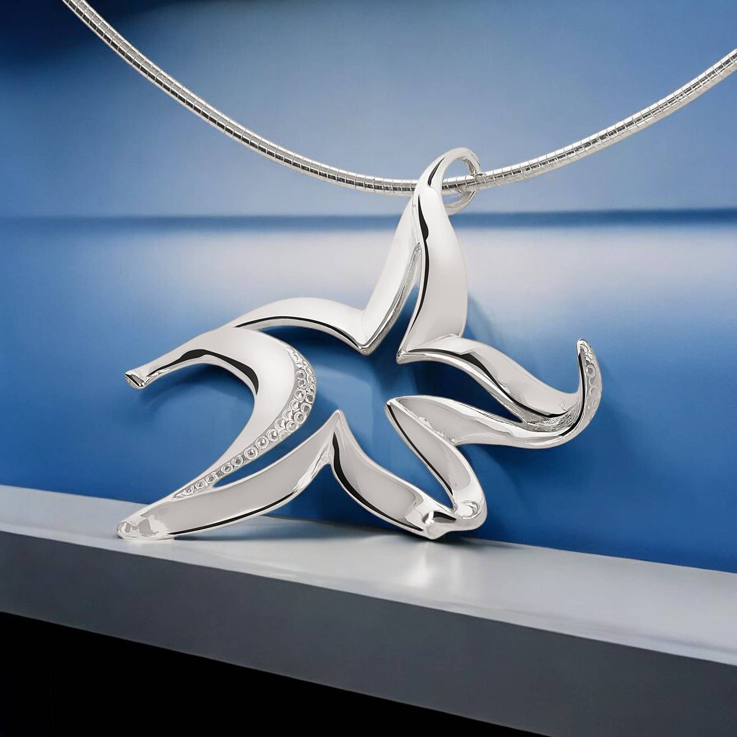 Big Blue Starfish Necklace