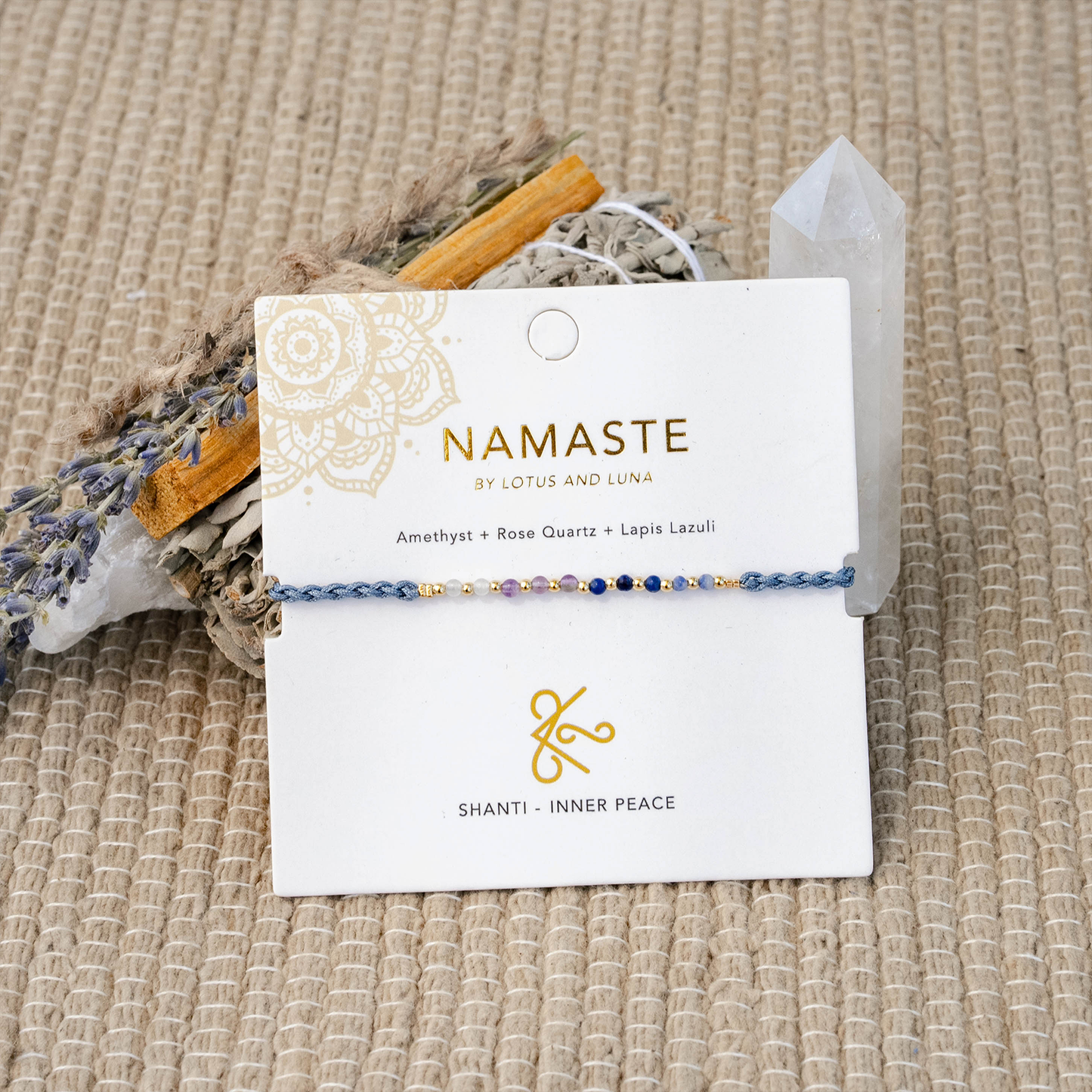 Lotus and Luna Namaste Bracelet - Shanti