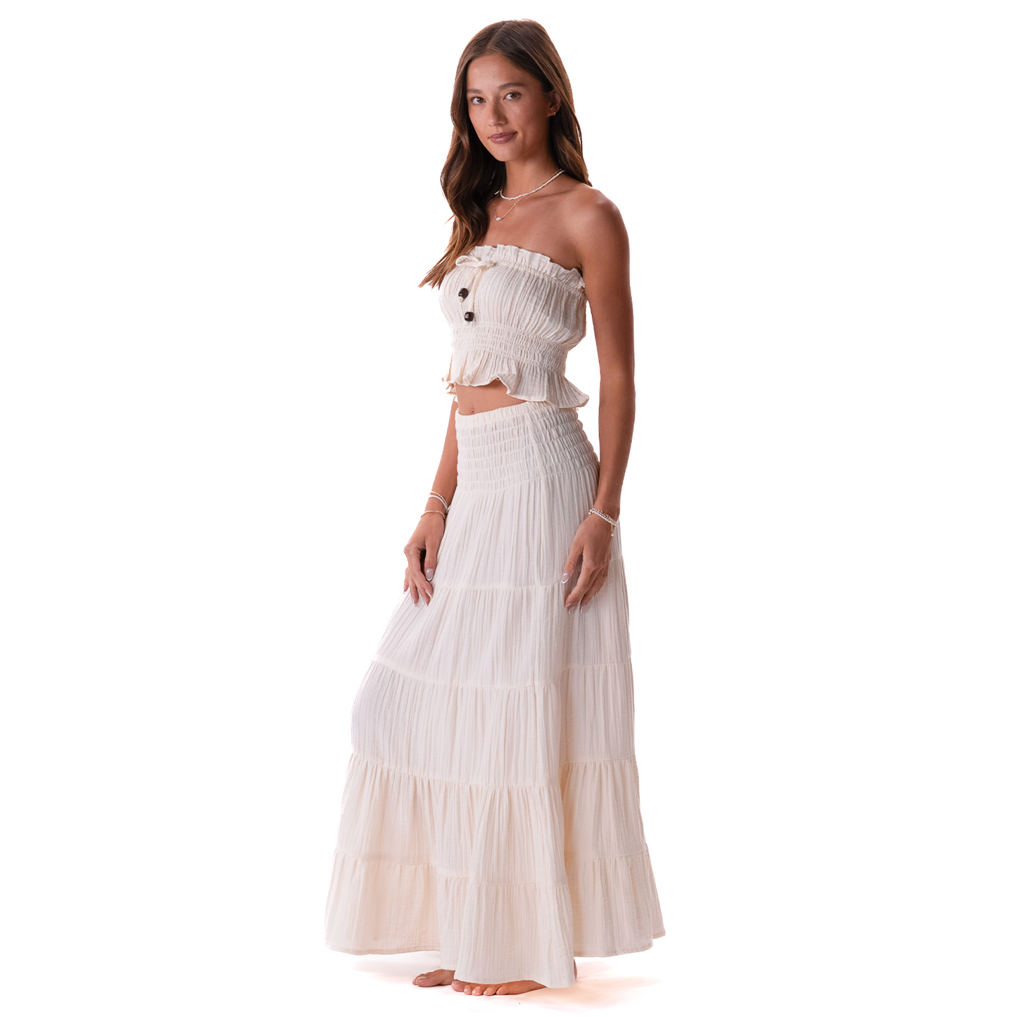 Lotus and Luna Sundrift Skirt - Cream