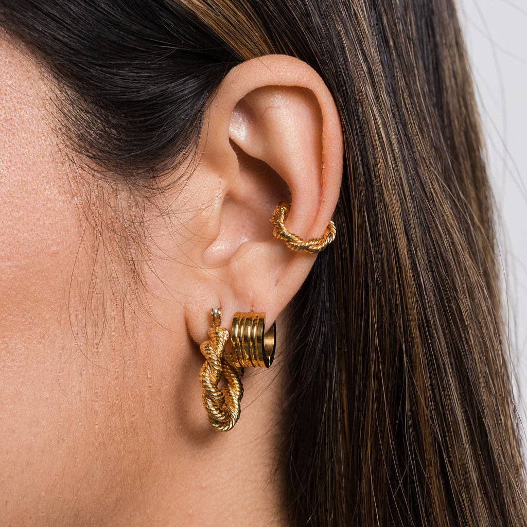 Brenda Grands 24K Gold Double Twisted Ear Cuff