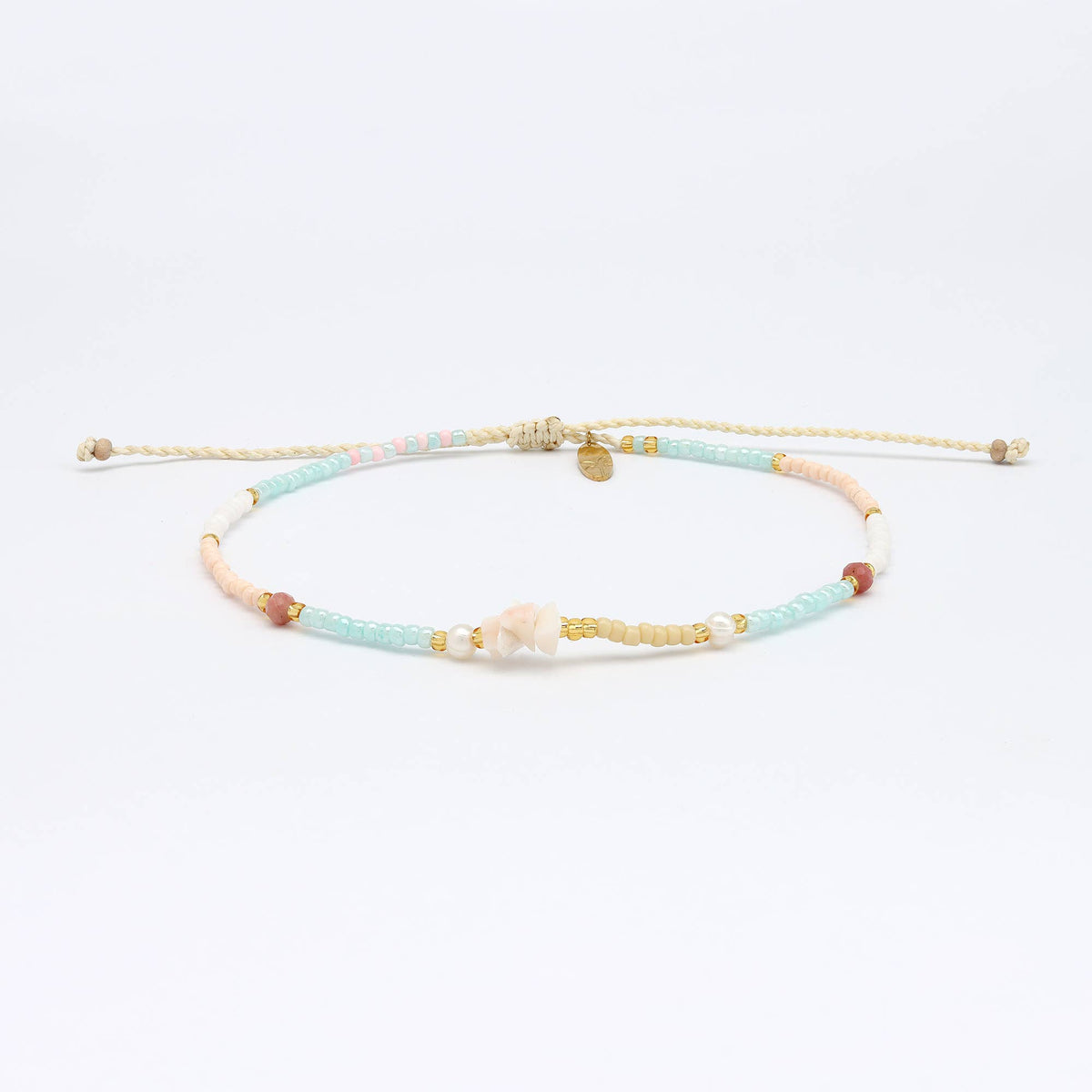 Pineapple Island Giada Sejiwa Beaded Anklet - Pastel