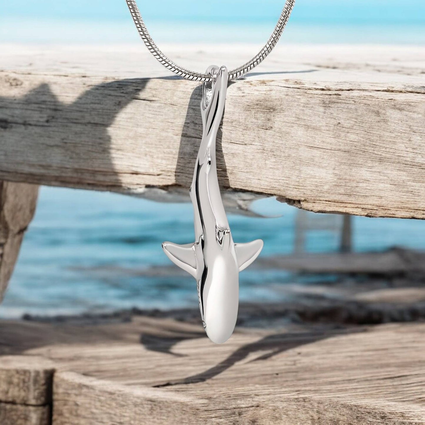 Big Blue Medium Reef Shark Necklace