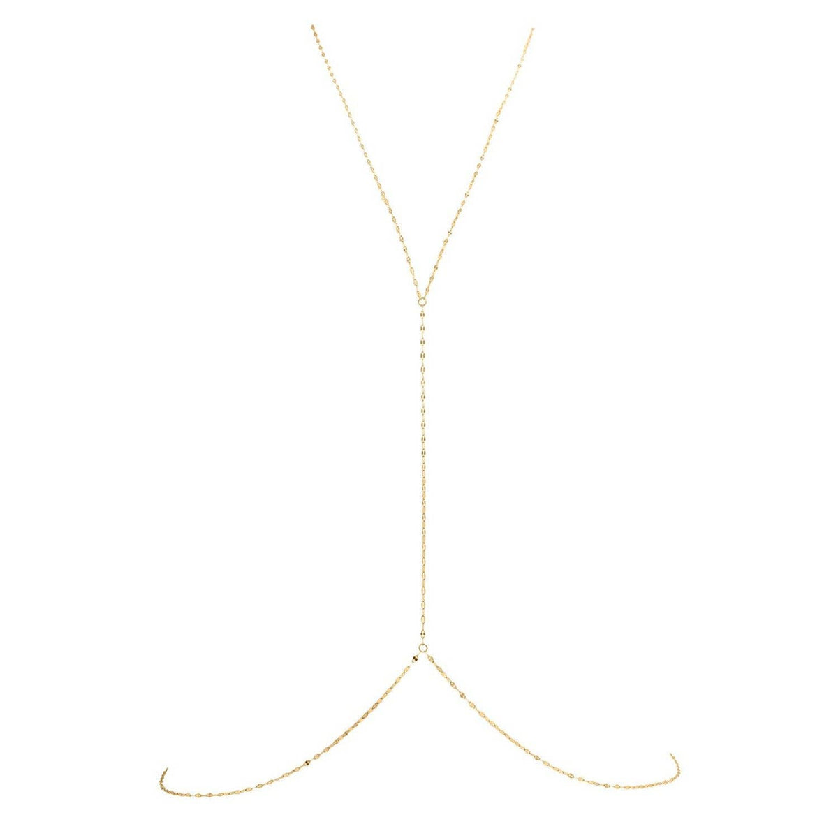 Silver Stars 18 Karat Gold PVD Stainless Steel Coffee Link Body Chain