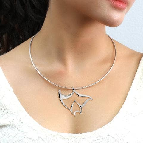 Big Blue Manta Ray Necklace