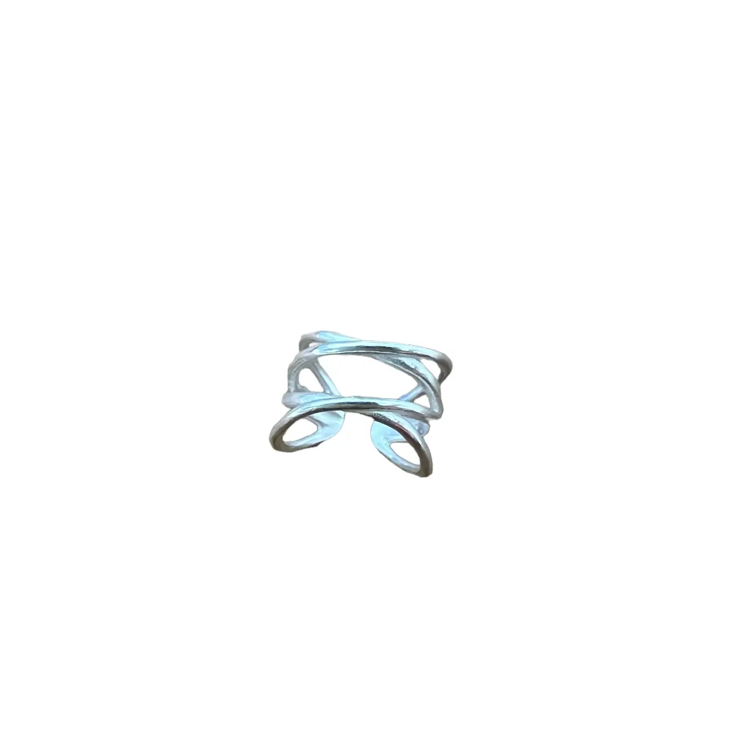 Baizaar Silver Double Cross Bar Ear Cuff