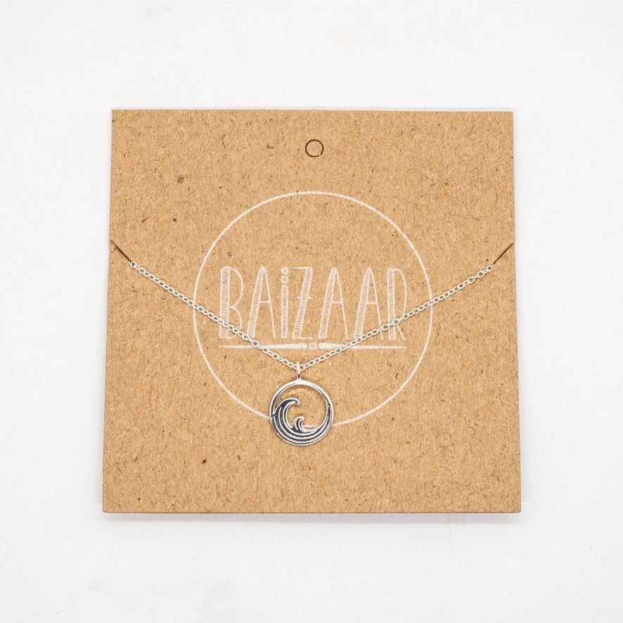 Baizaar Wave Necklace - Sterling Silver