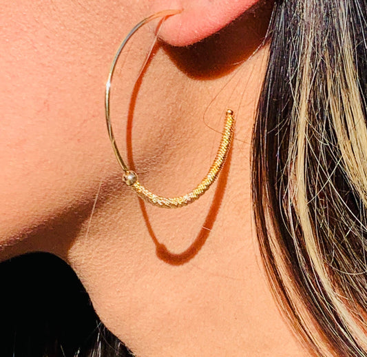 Mali Beads Gold Filled Thin Hoop Earrings – Classic Everyday Hoops