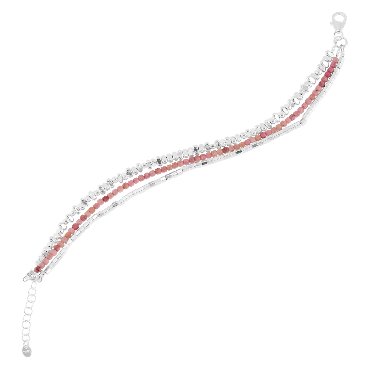 Silpada - Silpada 'Pink Interval' Silver Hematite Rhodonite Bracelet
