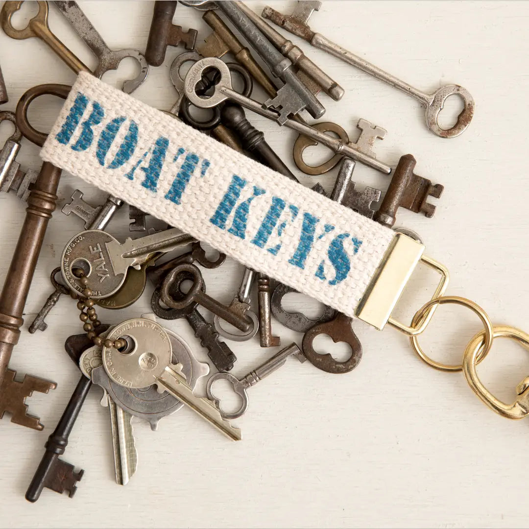 Rustic Marlin Boat Keys Keychain