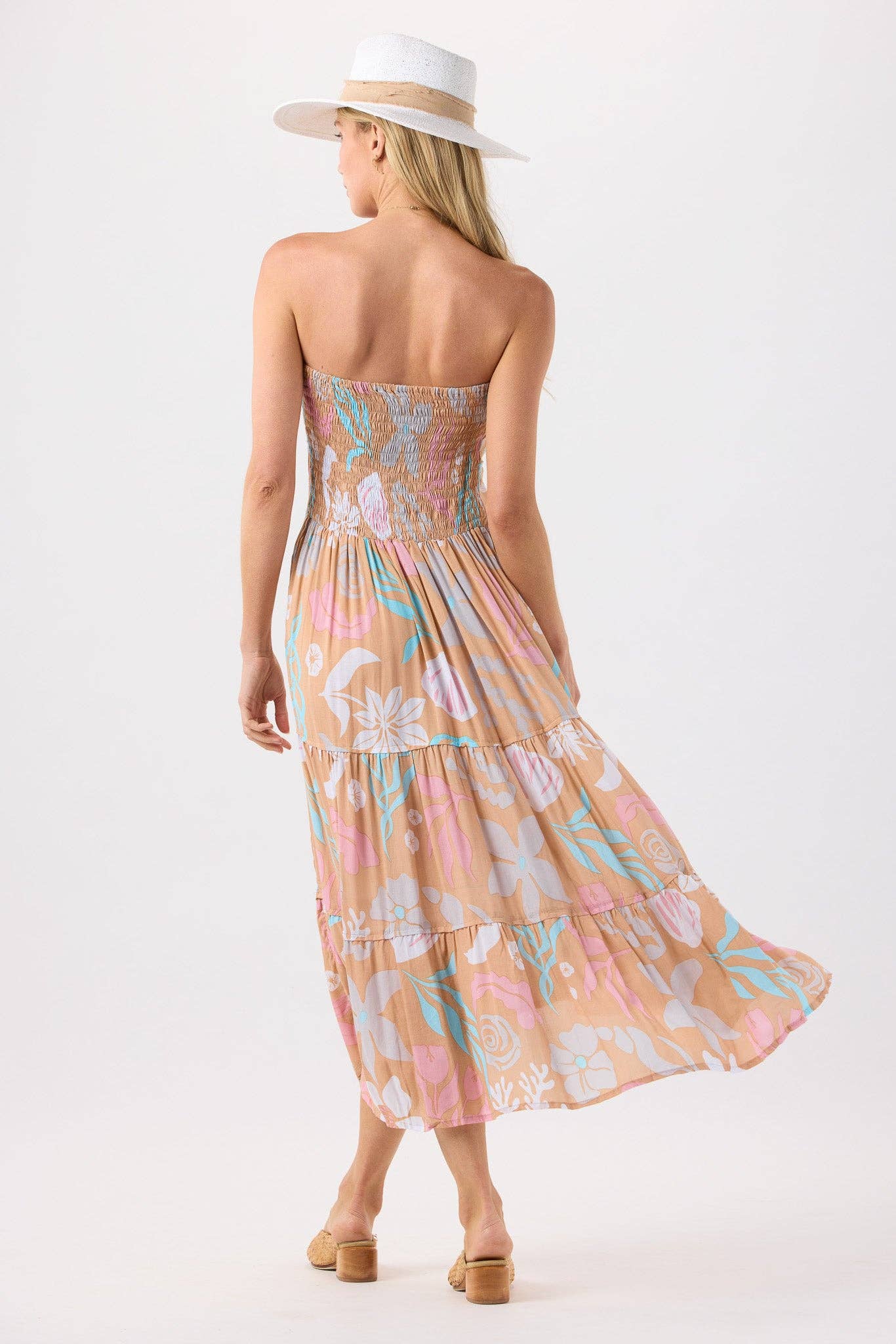 Tiare Hawaii Kailani Maxi Dress - Shellscapes Sand / One Size