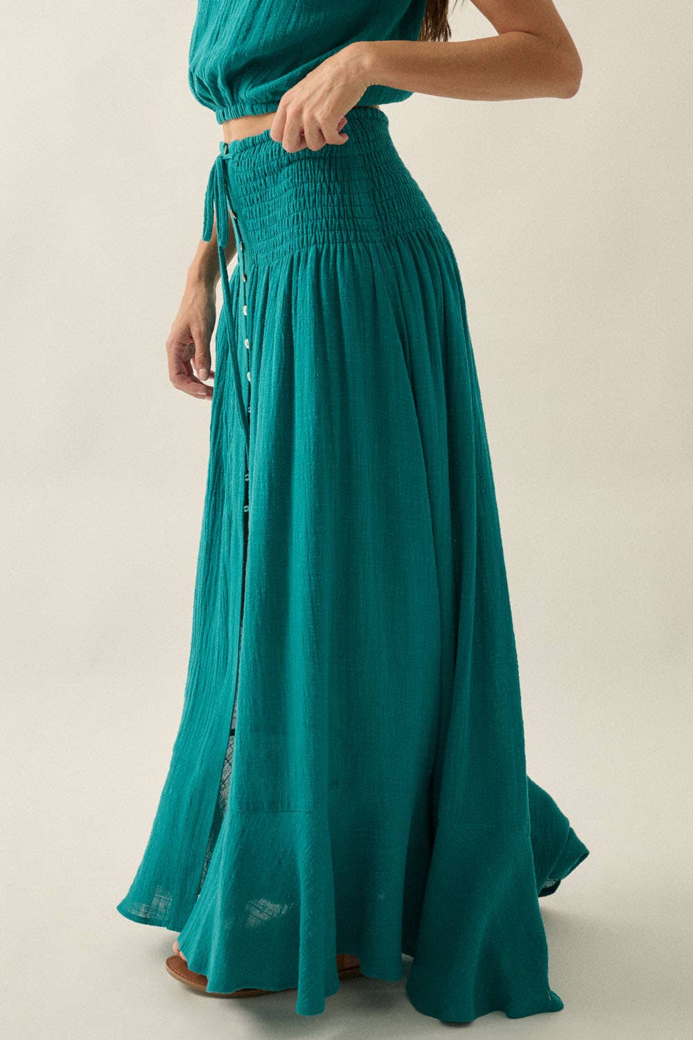 Promesa Cotton Gauze Maxi Skirt