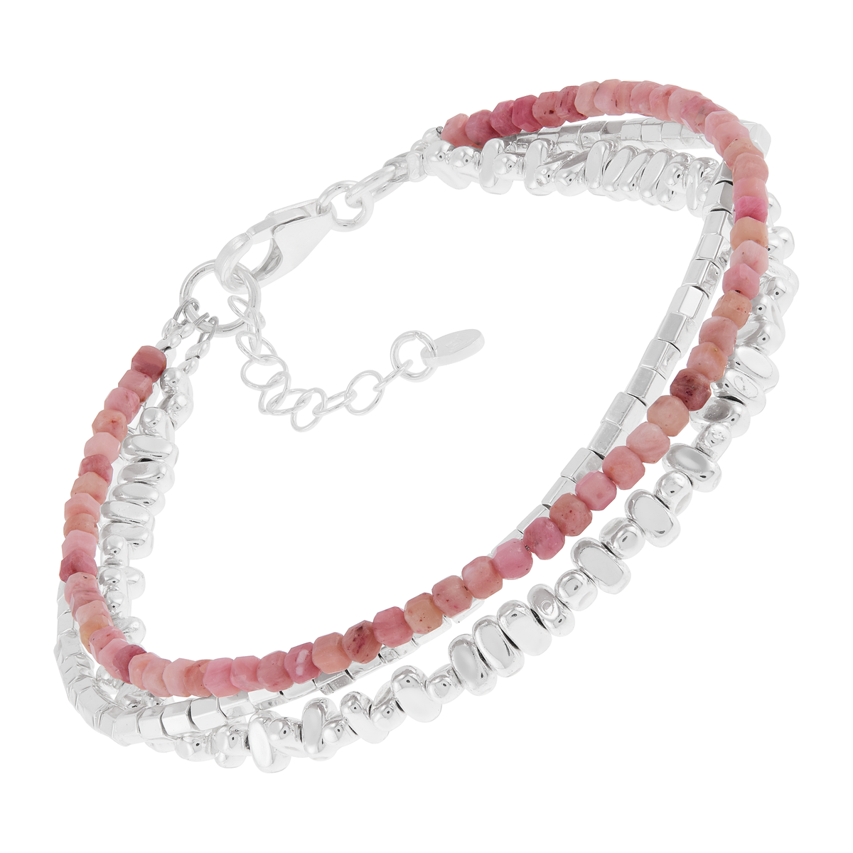 Silpada - Silpada 'Pink Interval' Silver Hematite Rhodonite Bracelet