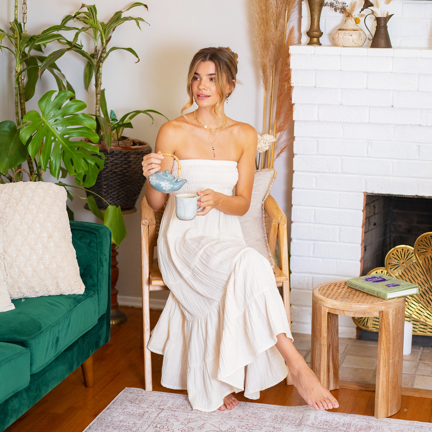 Lotus and Luna Sundrift Skirt - Cream