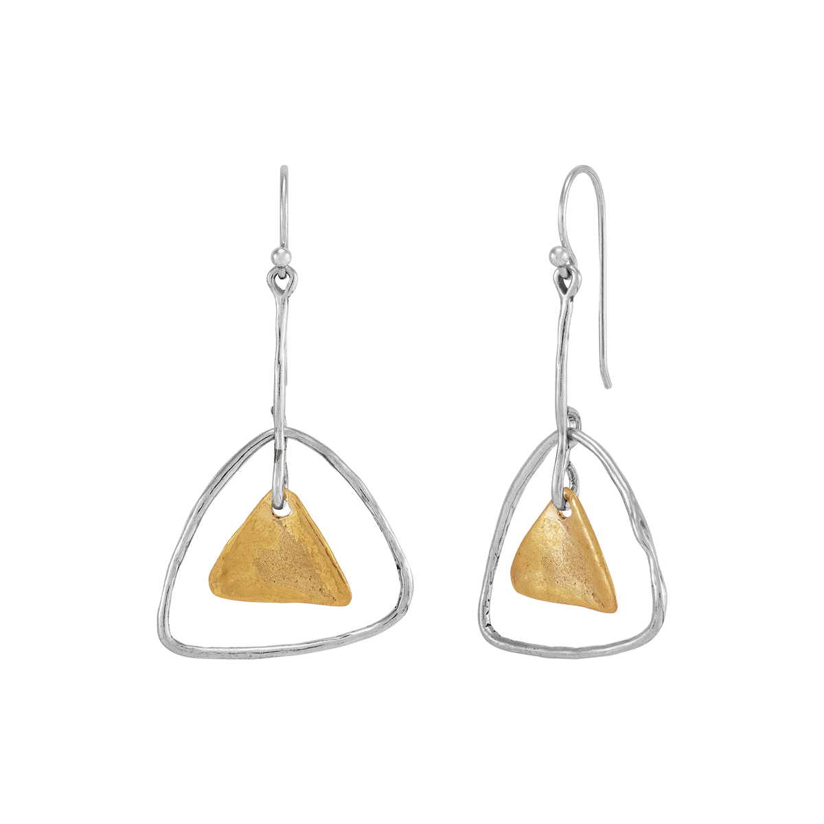 Silpada - Silpada 'Frame' Sterling Silver and Brass Drop Earrings