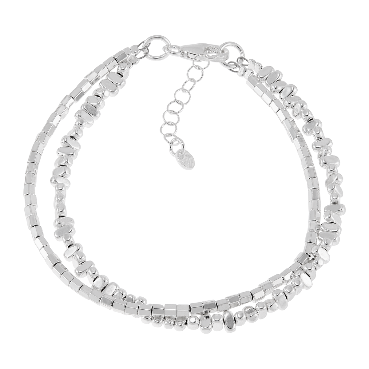 Silpada - Silpada 'Winter Bloom' Silver Natural Hematite Bracelet