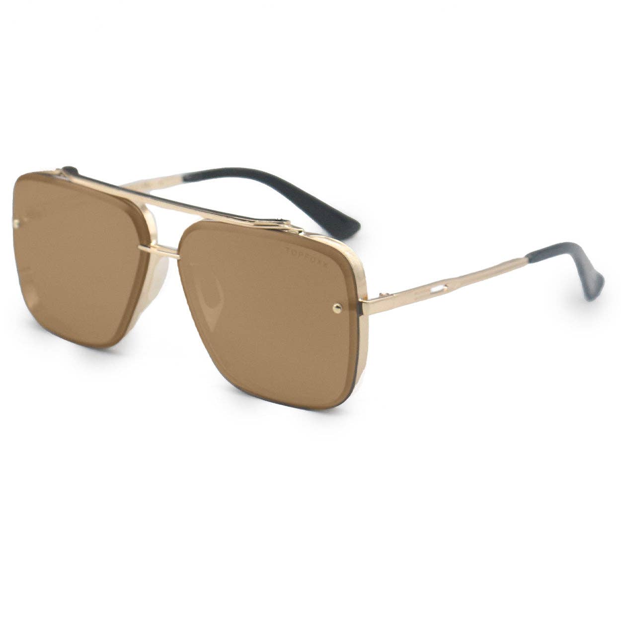 Topfoxx Bella Tangle Free Aviator Sunglasses - Mirrored Bronze