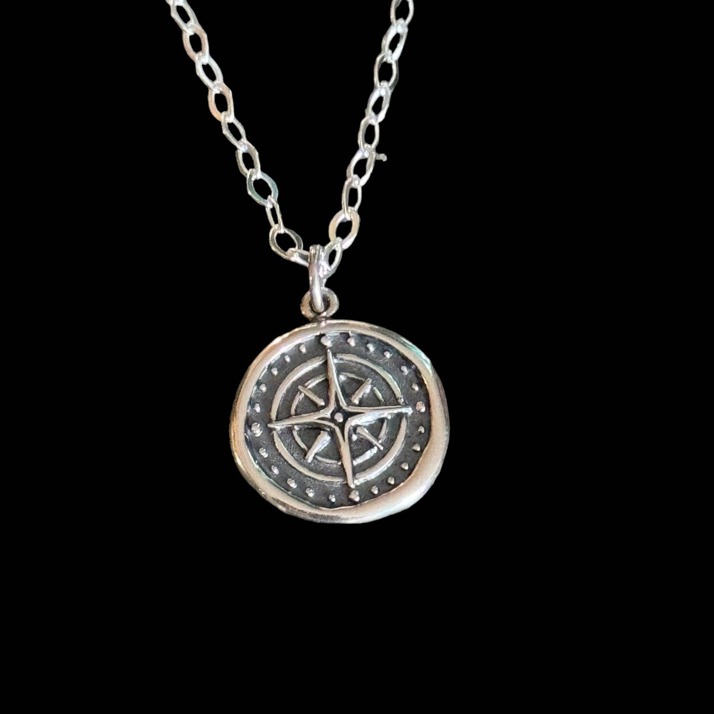 Jackie Gallagher Designs Wax Seal Compass Rose Necklace