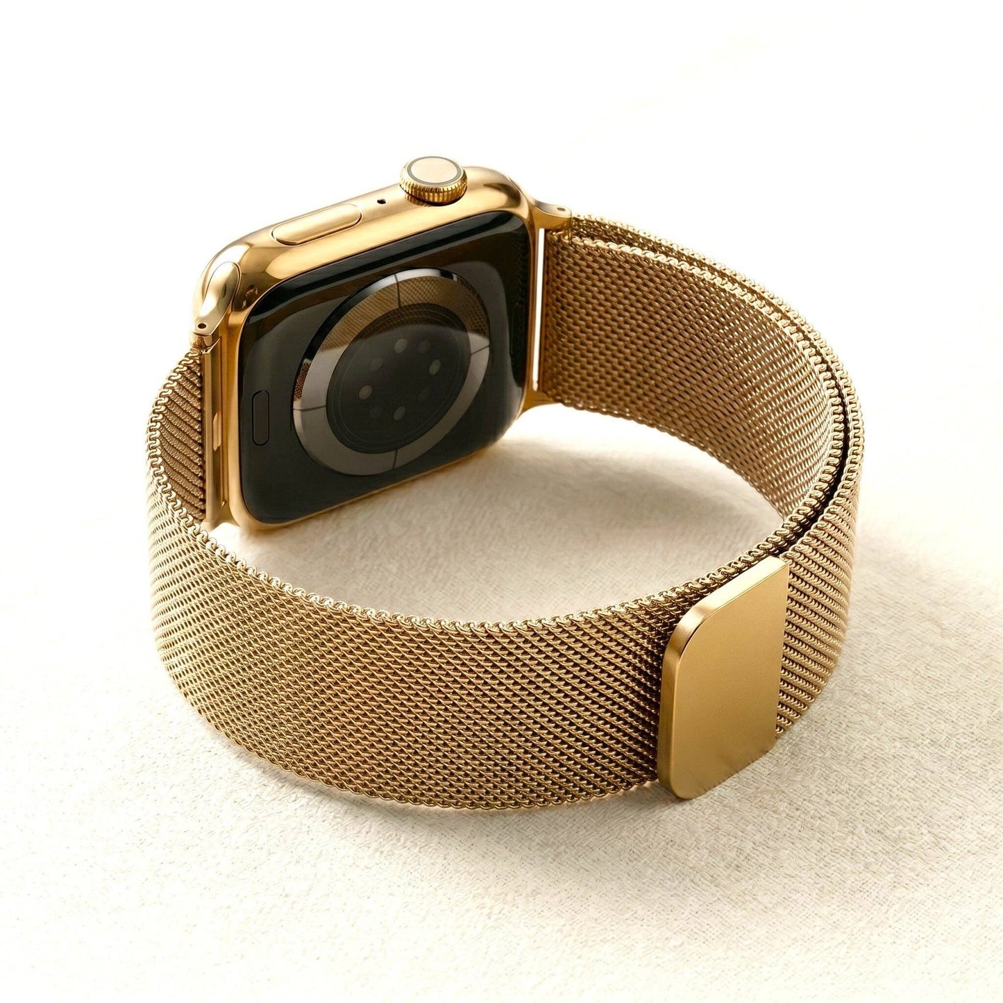 Cape Diablo Golden Steel Luxury Stretch Apple Watch Strap