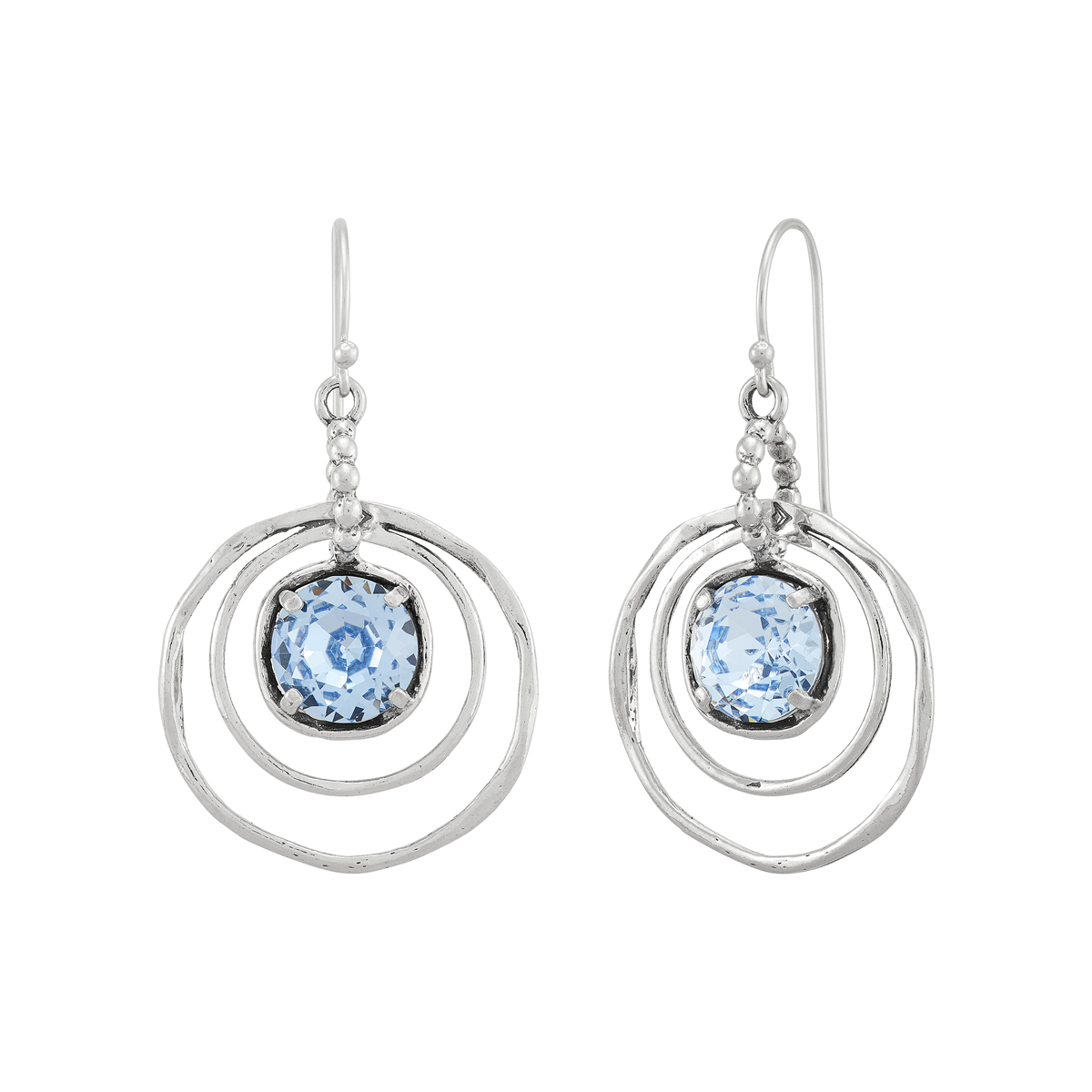 Silpada - Silpada 'Cooling Out' Silver Blue Crystal Drop Earrings