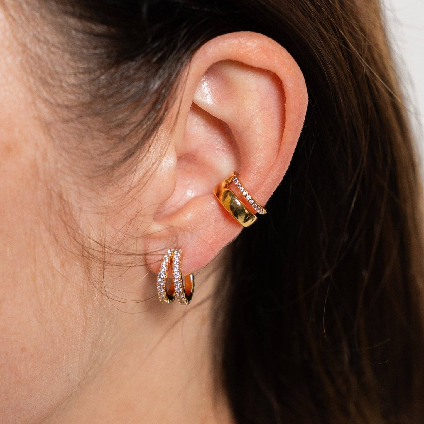 Brenda Grands Jewelry 18K Gold Double Ear Cuff