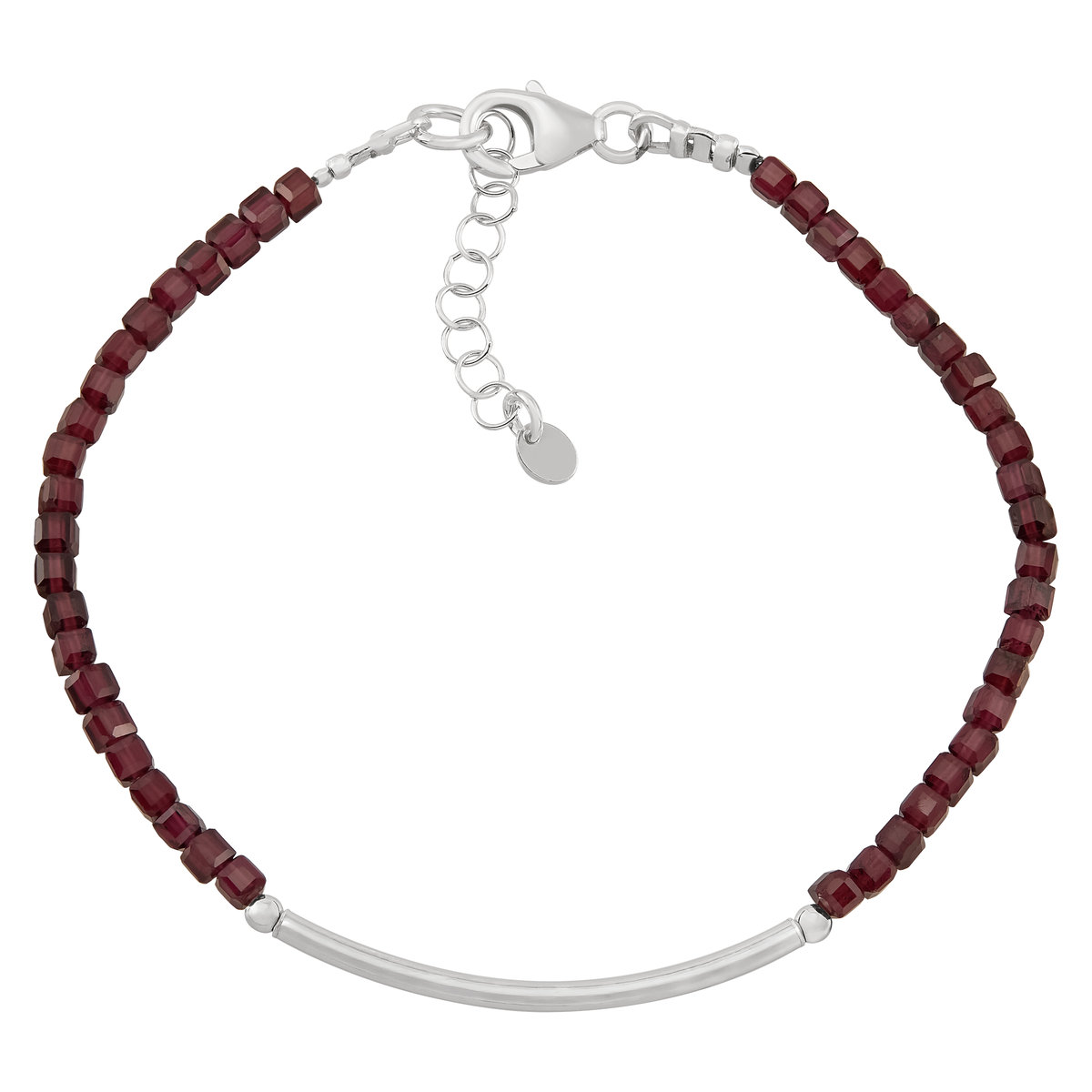 Silpada - Silpada 'Merlot' Sterling Silver Red Garnet Bracelet