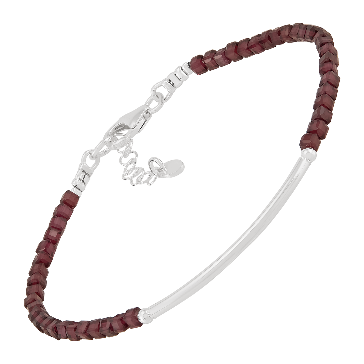 Silpada - Silpada 'Merlot' Sterling Silver Red Garnet Bracelet