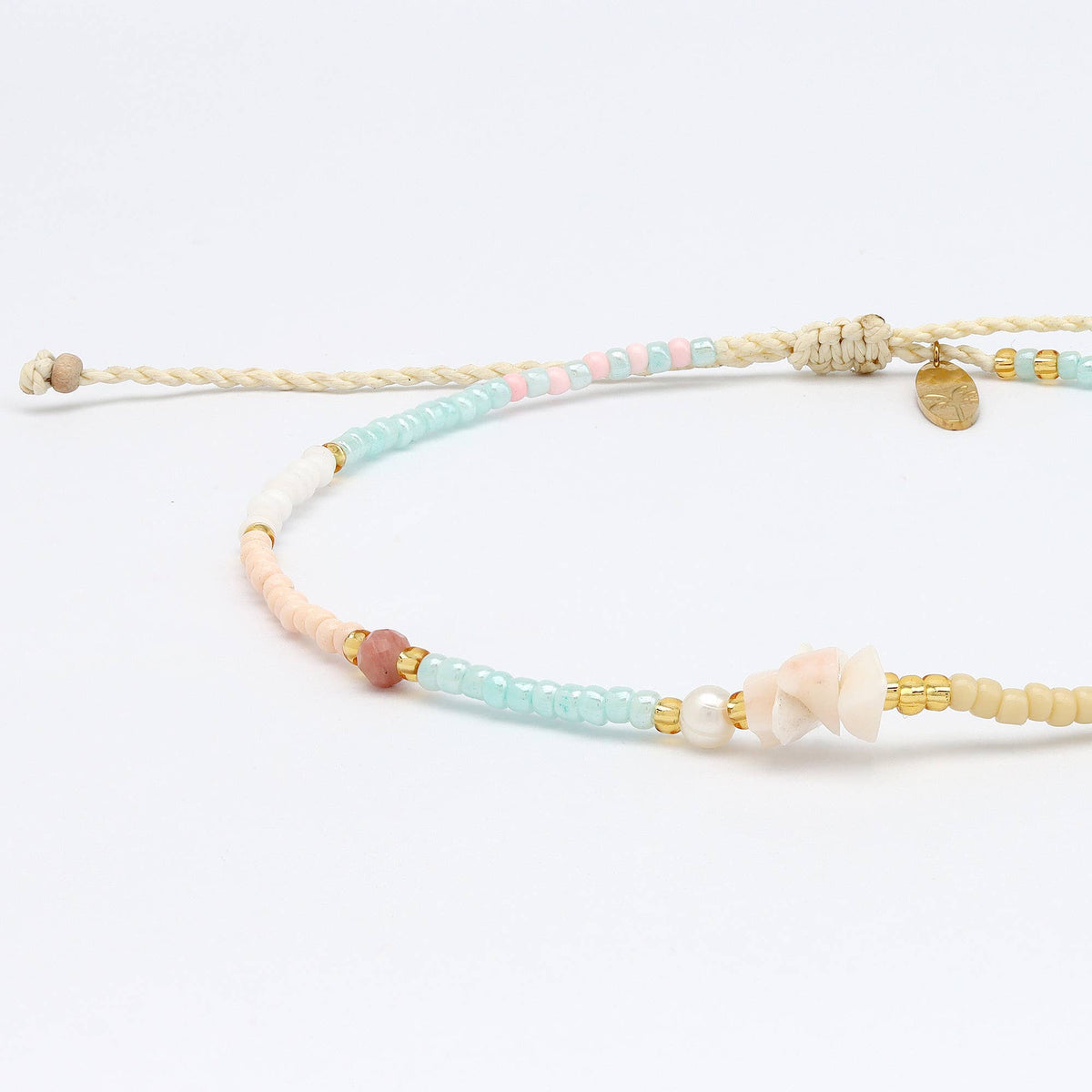 Pineapple Island Giada Sejiwa Beaded Anklet - Pastel