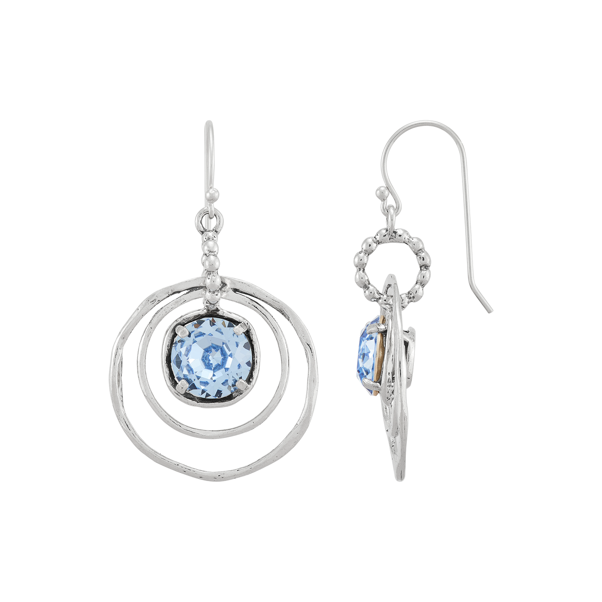 Silpada - Silpada 'Cooling Out' Silver Blue Crystal Drop Earrings