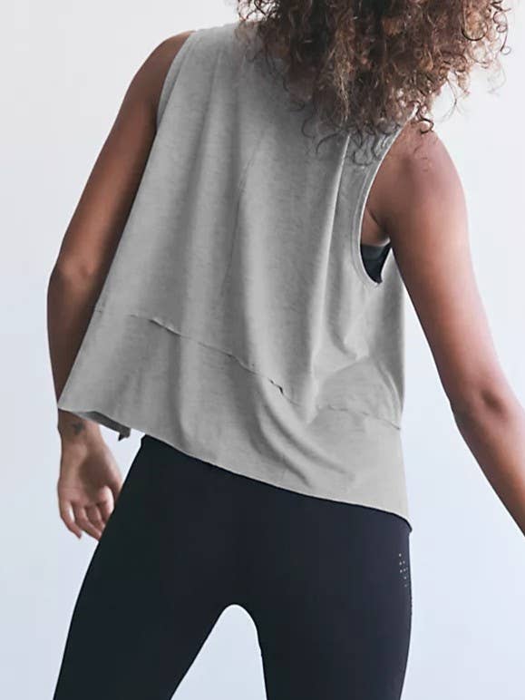 Rosa Clothing Arcade Hem Side Slits Crew Neck