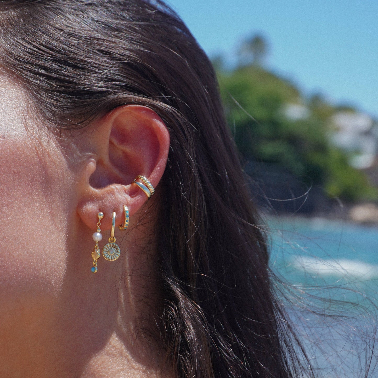 The Salty Gem Cruz Ear Cuff