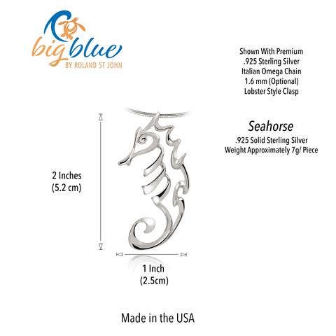 Big Blue Sea Horse Necklace