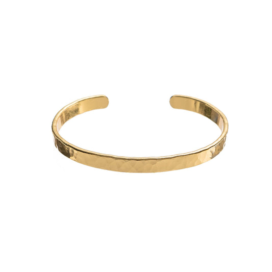 Brenda Grands Jewelry 24K Gold Hammered Bangle