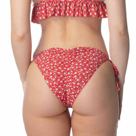 Pick Pink Floral Ruffled Bikini Bottom