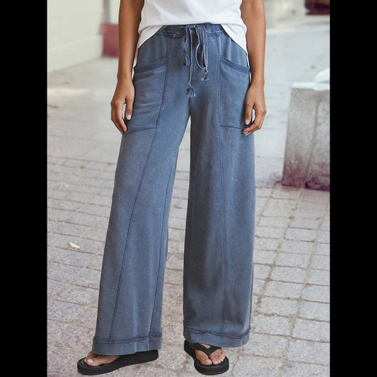 1 the Woman Mineral Wash Drawstring Retro Pants