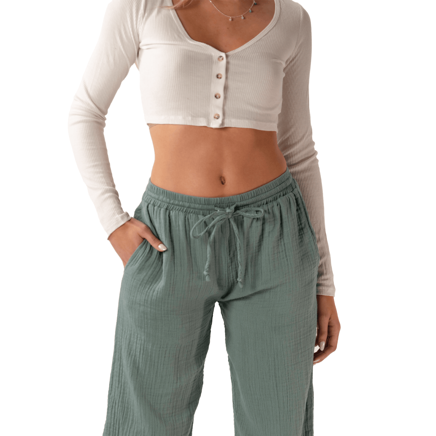 Lotus and Luna Cabana Pants - Sage