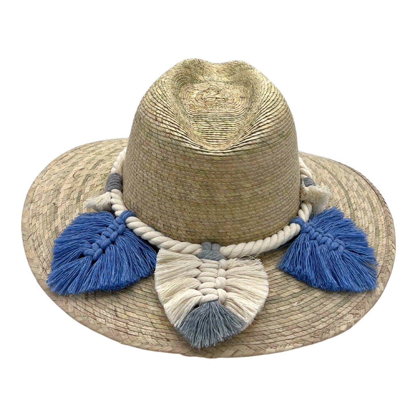 Chisme Indiana Palm Hat - Leaves Macrame Band