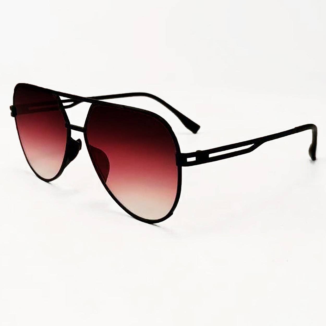 Topfoxx Untangled x Emily Tangle Free Aviator Sunglasses - Ruby