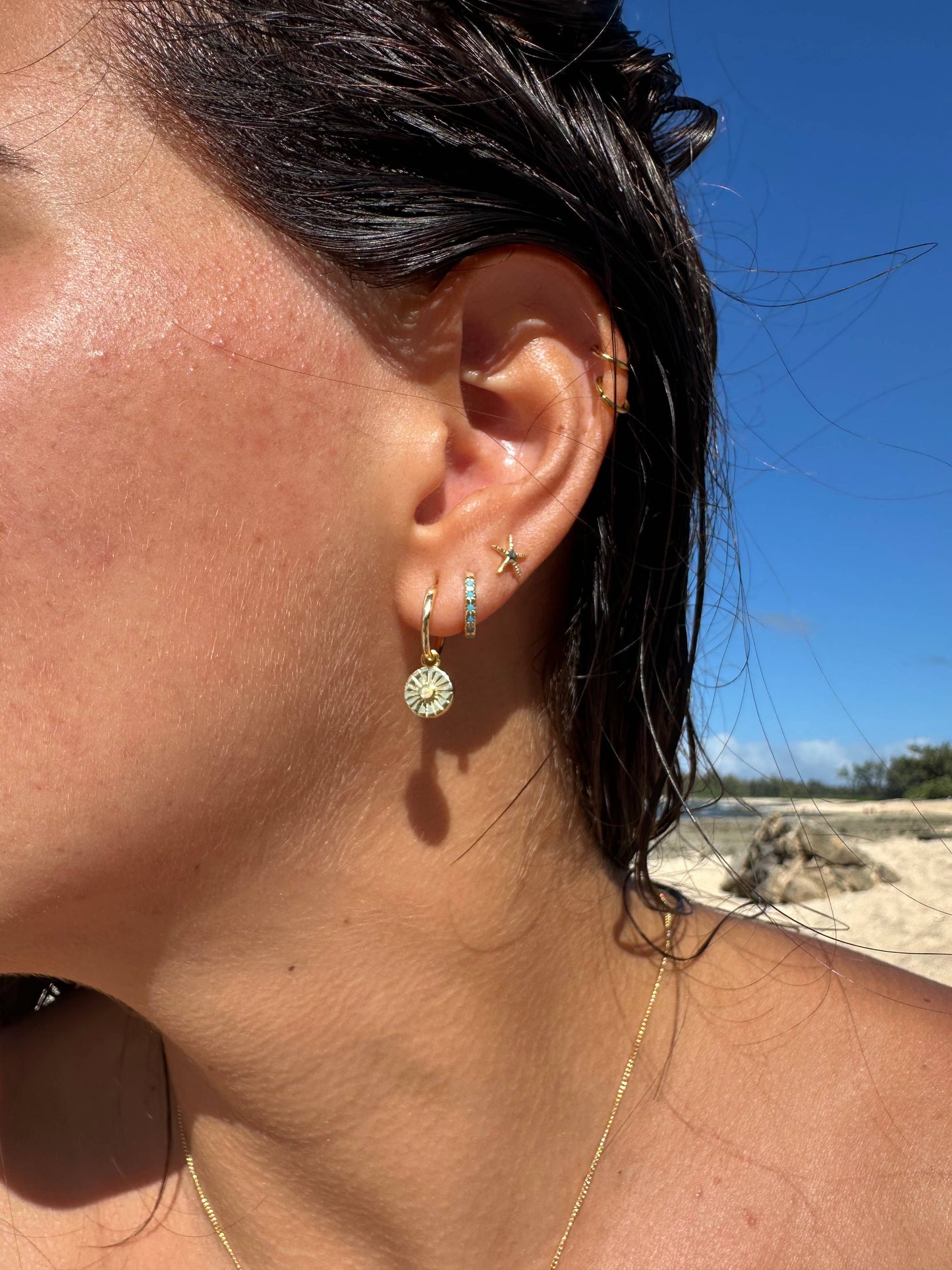The Salty Gem Elise Hoops