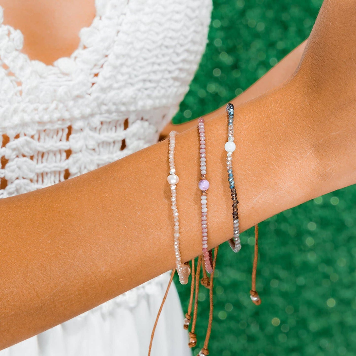 Lotus and Luna Goddess Bracelet - Pearl Self Love