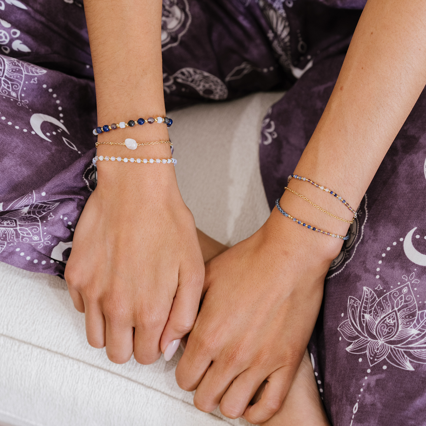Lotus and Luna Namaste Bracelet - Shanti
